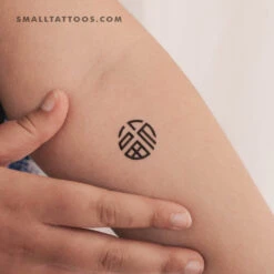 Lu Luck Symbol Temporary Tattoo - Set Of 3