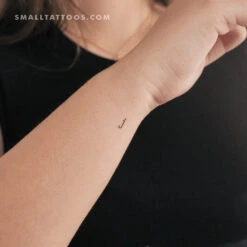 J Lowercase Typewriter Letter Temporary Tattoo (Set Of 3) -Da Vinci Shop 171319924694