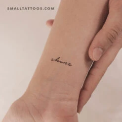 'Shine' Temporary Tattoo (Set Of 3)