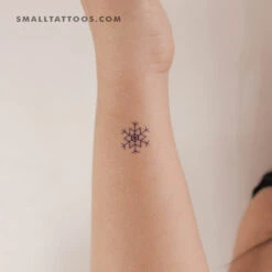 Blue Snowflake Temporary Tattoo (Set Of 3)