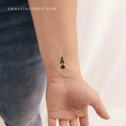 Ace Of Clubs Temporary Tattoo (Set Of 3)
