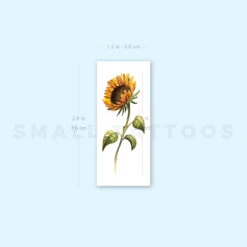 Sunflower Temporary Tattoo By Lena Fedchenko (Set Of 3) -Da Vinci Shop 1713449898 image1 st 750px