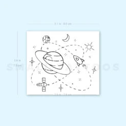 Small Galaxy Temporary Tattoo By Cagri Durmaz (Set Of 3) -Da Vinci Shop 1713724039 image1 st 750px