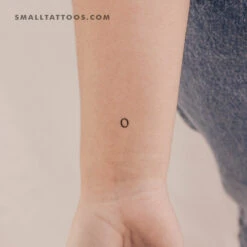 O Uppercase Typewriter Letter Temporary Tattoo (Set Of 3) -Da Vinci Shop 1714242840683