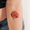 Orange Rose Head Temporary Tattoo By Zihee (Set Of 3) -Da Vinci Shop 1714242854512