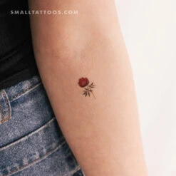 Peony Temporary Tattoo (Set Of 3)