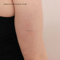 Handwritten Love Temporary Tattoo (Set Of 3)