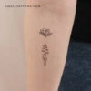Continuous Line Unalome Lotus Temporary Tattoo (Set Of 3) -Da Vinci Shop 171424348557