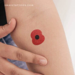 Remembrance Poppy Temporary Tattoo - Set Of 3