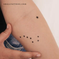 Big Dipper And Polaris Temporary Tattoo (Set Of 3)
