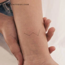 Cassiopeia Constellation Temporary Tattoo - Set Of 3