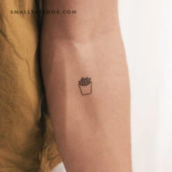 French Fries Temporary Tattoo (Set Of 3)