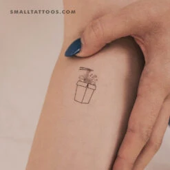 Chinese Food Takeaway Temporary Tattoo (Set Of 3)