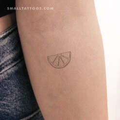 Lemon Slice Temporary Tattoo (Set Of 3) -Da Vinci Shop 171585996131