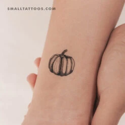 Pumpkin Temporary Tattoo (Set Of 3)