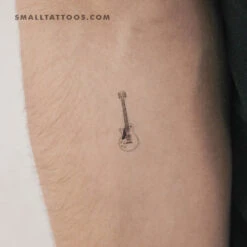 Electric Guitar Temporary Tattoo (Set Of 3)