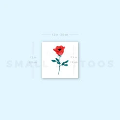 Red Flower Temporary Tattoo By Zihee (Set Of 3) -Da Vinci Shop 1716322340 image1 st 750px