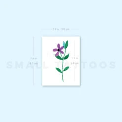 Purple Flower Temporary Tattoo By Zihee (Set Of 3) -Da Vinci Shop 1716365441 image1 st 750px