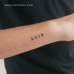 2018 Birth Year Temporary Tattoo (Set Of 3)