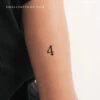 Old English Number 4 Temporary Tattoo (Set Of 3) -Da Vinci Shop 1717863691649