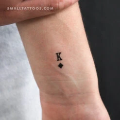 King Of Diamonds Temporary Tattoo - Set Of 3