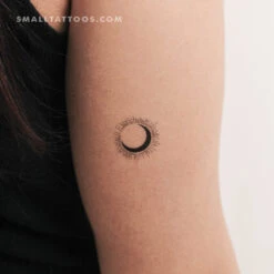 Moon Eclipse Temporary Tattoo - Set Of 3