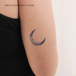 Crescent Moon By Ann Lilya Temporary Tattoo (Set Of 3)