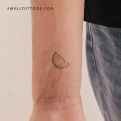 Fine Line Watermelon Temporary Tattoo (Set Of 3)