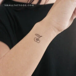 Little Cherry Couple Temporary Tattoo (Set Of 3)