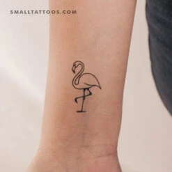 Flamingo Temporary Tattoo (Set Of 3)