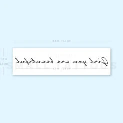 Girl You Are Beautiful Temporary Tattoo (Set Of 3) -Da Vinci Shop 1718193201 image1 st 750px