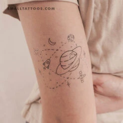 Small Galaxy Temporary Tattoo By Cagri Durmaz (Set Of 3)