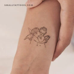 Fine Line First Kiss Temporary Tattoo (Set Of 3)