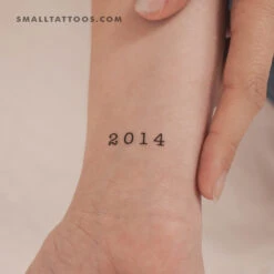 2014 Birth Year Temporary Tattoo (Set Of 3)
