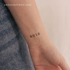 2016 Birth Year Temporary Tattoo (Set Of 3)