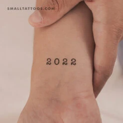 2022 Birth Year Temporary Tattoo (Set Of 3)