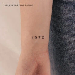 1972 Birth Year Temporary Tattoo (Set Of 3) -Da Vinci Shop 1718637999379