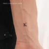 K Uppercase Serif Letter Temporary Tattoo (Set Of 3) -Da Vinci Shop 1718639944464