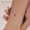 E Uppercase Serif Letter Temporary Tattoo (Set Of 3) -Da Vinci Shop 1718640208237