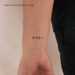 2021 Birth Year Temporary Tattoo (Set Of 3)
