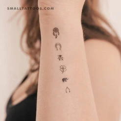 Lucky Chain Temporary Tattoo - Set Of 3