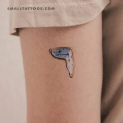 Color Melting Clock Temporary Tattoo (Set Of 3)