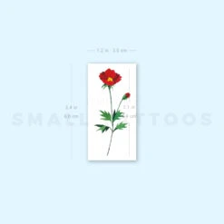 Red Chrysanthemum Temporary Tattoo By Zihee (Set Of 3) -Da Vinci Shop 1718784138 image1 st 750px