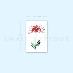 Red Spider Lily Temporary Tattoo By Zihee (Set Of 3) -Da Vinci Shop 1719478163 image1 st 750px