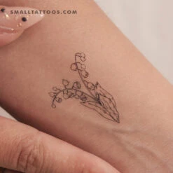 Small Lily Of The Valley Temporary Tattoo (Set Of 3)