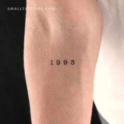 1993 Birth Year Temporary Tattoo (Set Of 3)