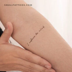 I Refuse To Sink Temporary Tattoo (Set Of 3)