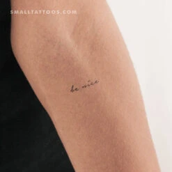 Be Nice Temporary Tattoo (Set Of 3)