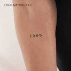 1963 Birth Year Temporary Tattoo (Set Of 3)