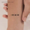 Morse Code J Temporary Tattoo (Set Of 3) -Da Vinci Shop 1719921349327